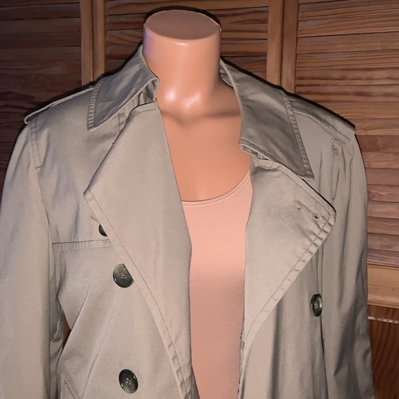 London Fog Maincoats trench coat double breasted with fleece liner 36 SHORT TAN - Picture 2 of 14